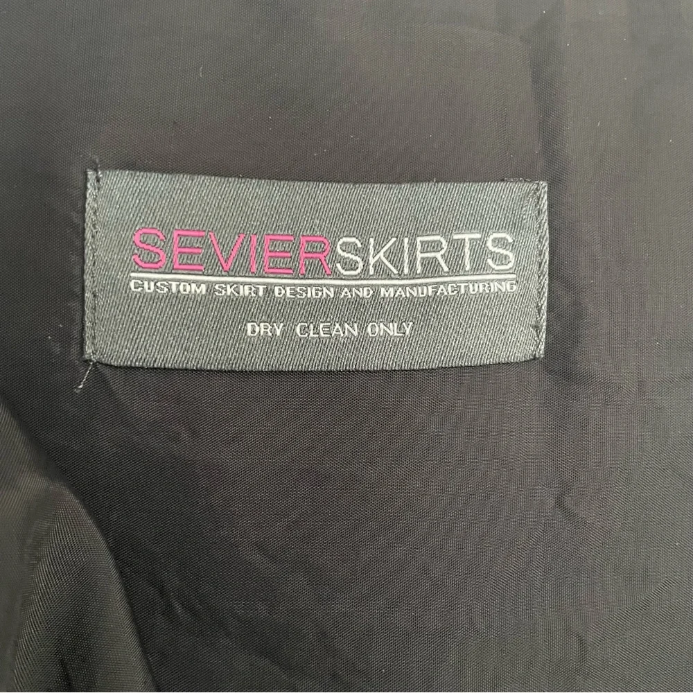 Sevier Skirts Custom Skirt Black Sequins - Picture 2 of 7